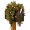3ft. Pre-Lit Feel Real® Pinecone & Berry Colonial Artificial Christmas Mail Box Swag, Warm White LED Lights